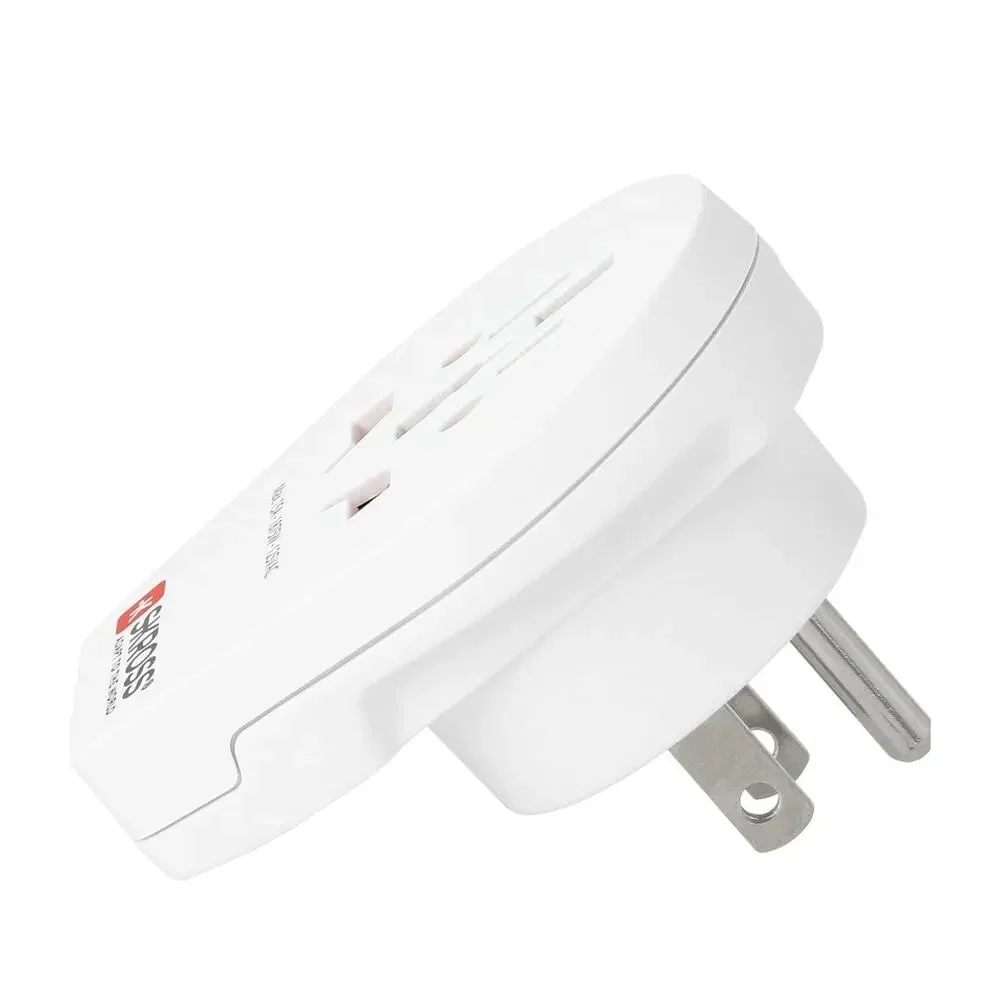 NEW Skross World to USA Travel Adapter USB Charger, White